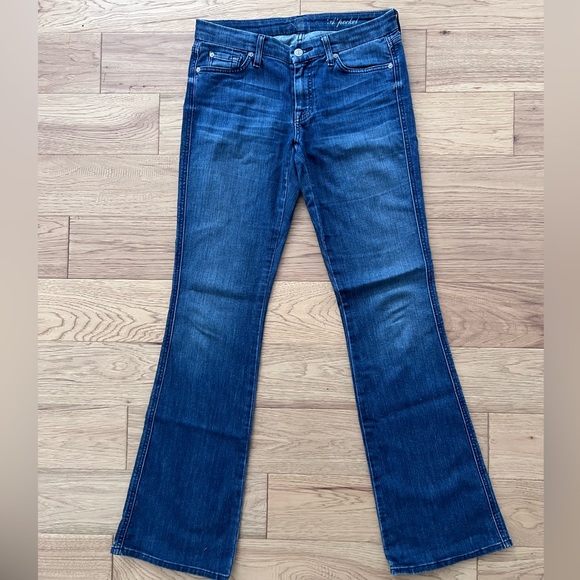 2000’s jeans “A” Pocket 7 For All Mankind Dark Wash Jeans Size 29 - Picture 2 of 10